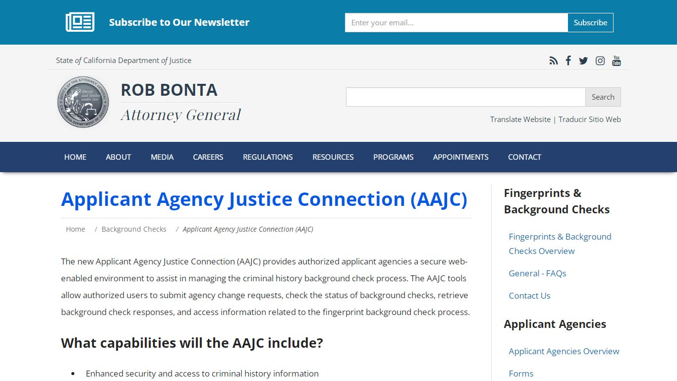 Applicant Agency Justice Connection (AAJC) | State of California ...